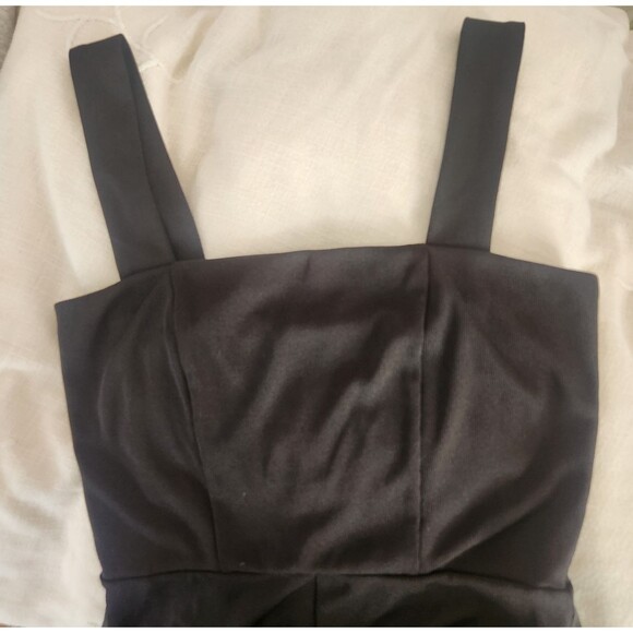 NWT Sage The Label Icon Square Neck Jumpsuit Black Straight Leg Size Small - Picture 5 of 11